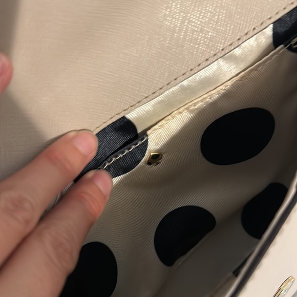 Kate Spade Light Brown Beige Envelope Crossbody Purse - Picture 10 of 11